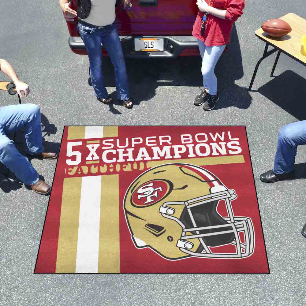 San Francisco 49ers DYNASTY Floor Mat - 60 x 72 inch Tailgater style