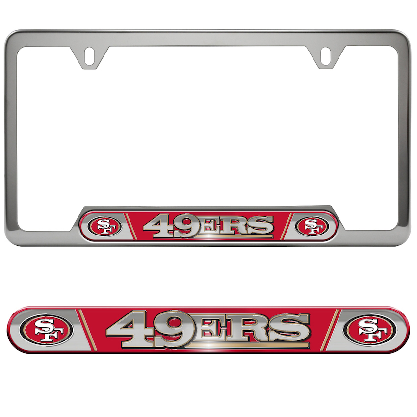 San Francisco 49ers Embossed License Plate Frame