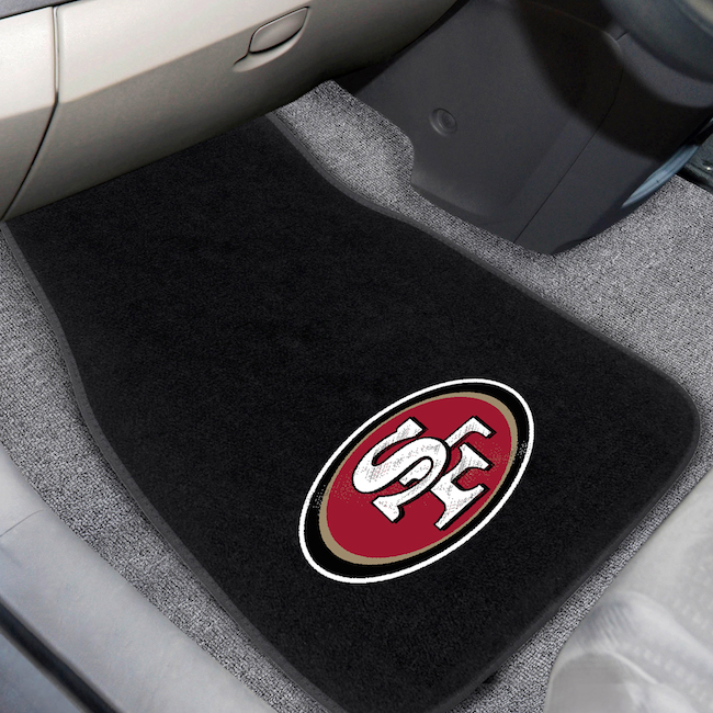 San Francisco 49ers Car Floor Mats 17 x 26 Embroidered Pair