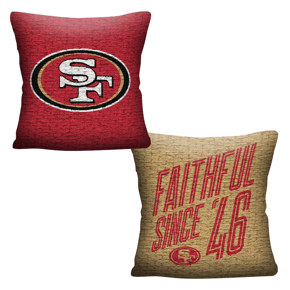 San Francisco 49ers Double Sided INVERT Woven Pillow