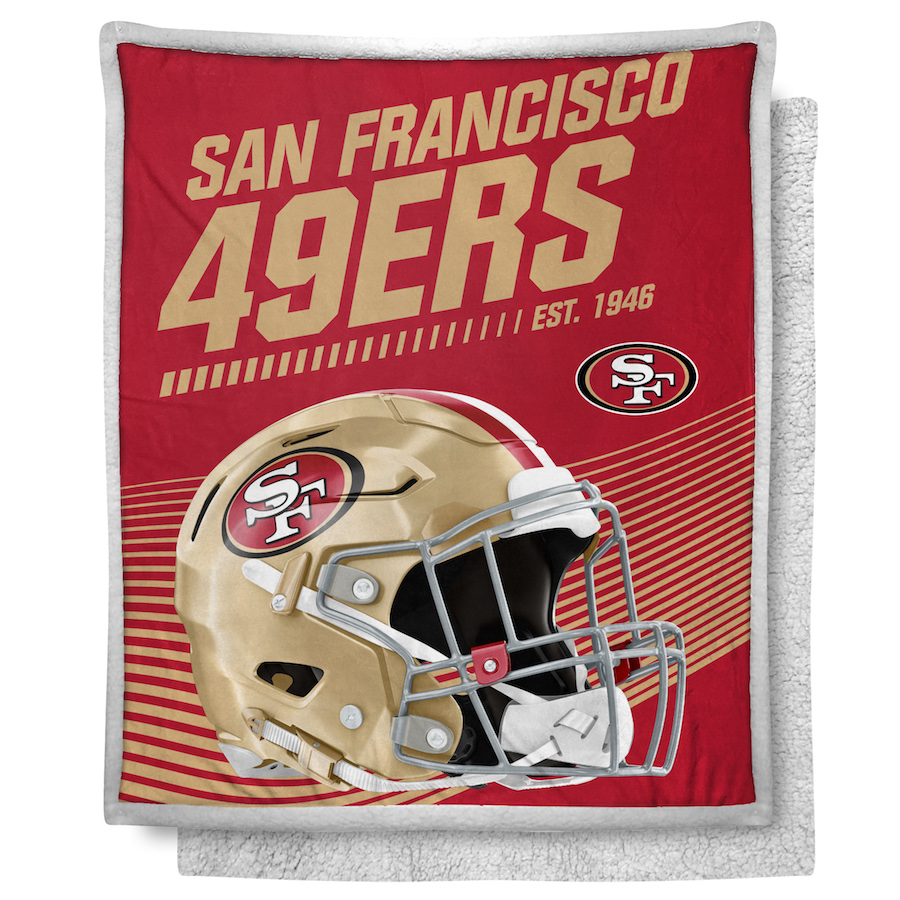 San Francisco 49ers Mink SHERPA Throw Blanket