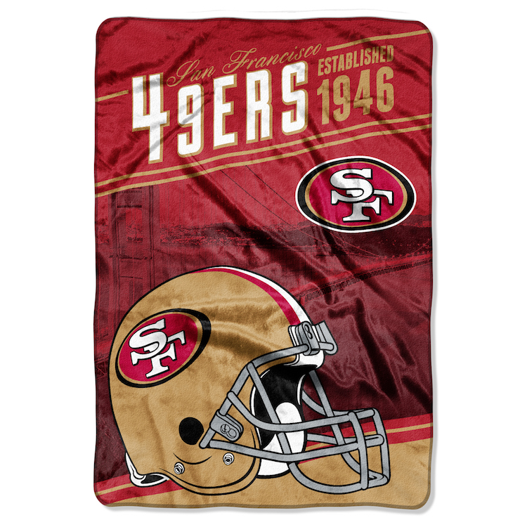 San Francisco 49ers OVERSIZED Micro Raschel Blanket 62 x 90