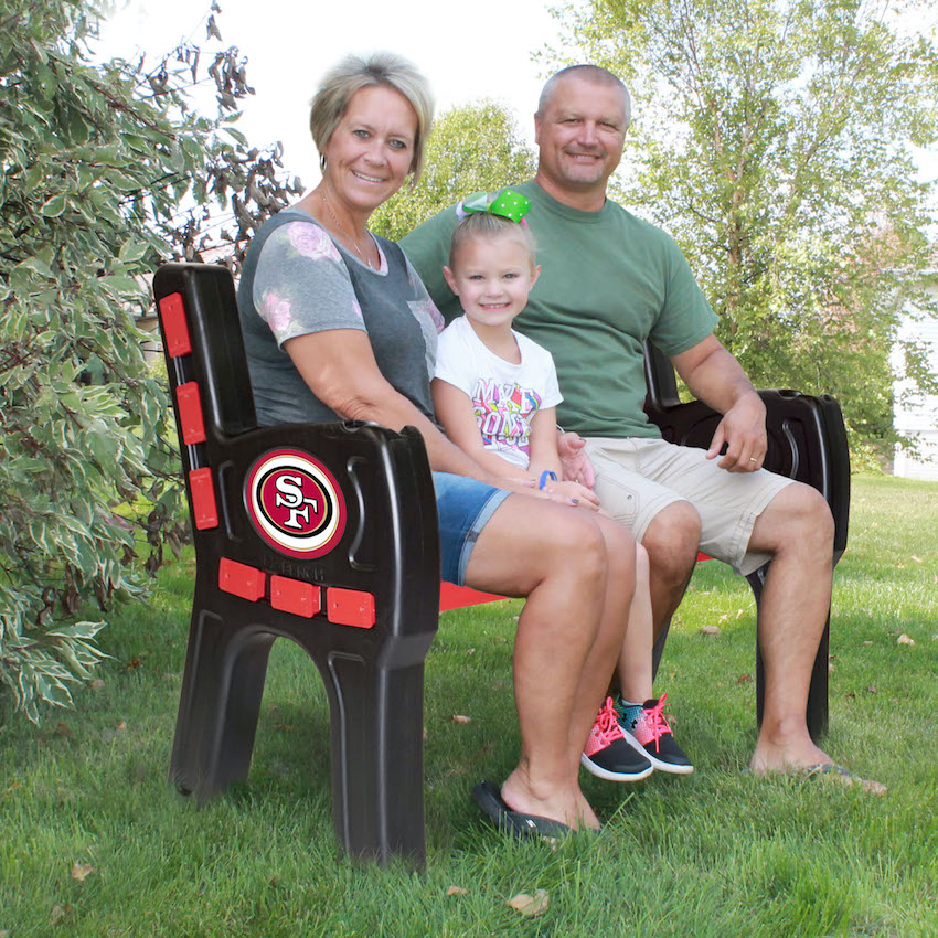 San Francisco 49ers Park Bench