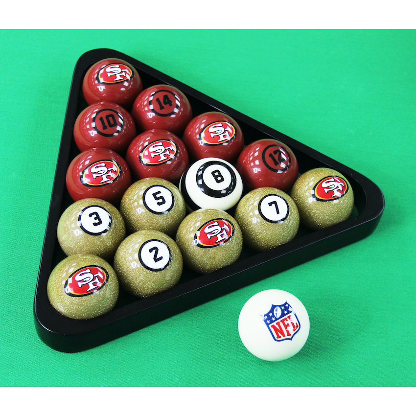 San Francisco 49ers Billiard Ball Set with Numbers