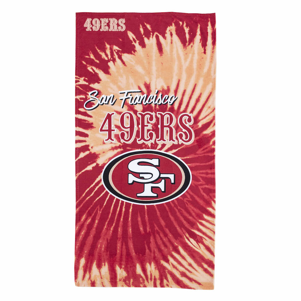 San Francisco 49ers Pyschedelic 30x60 Beach Towel