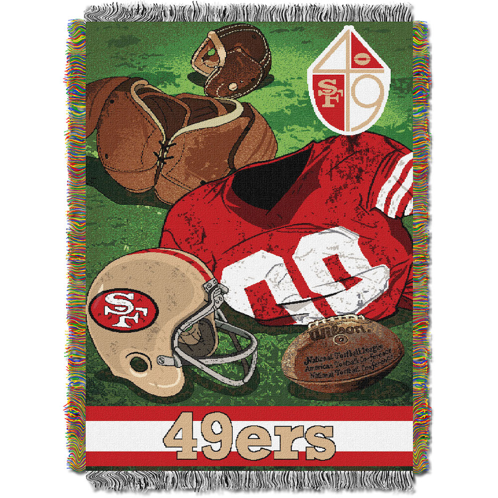 San Francisco 49ers Commemorative VINTAGE Tapestry Throw