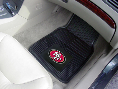 San Francisco 49ers Car Floor Mats 18 x 27 Heavy Duty Vinyl Pair