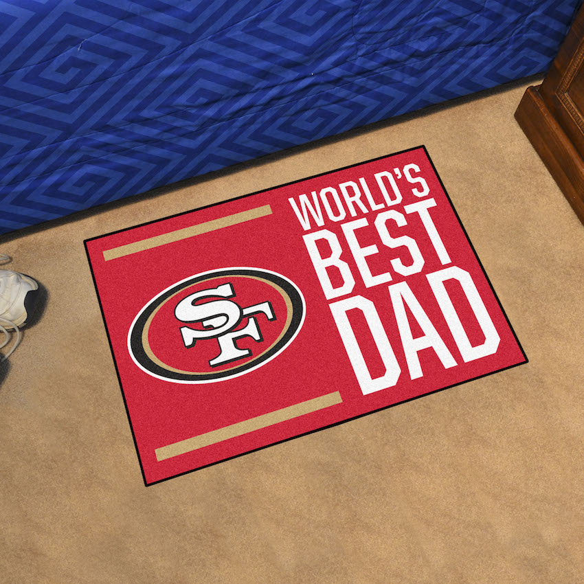 San Francisco 49ers 20 x 30 WORLDS BEST DAD Floor Mat