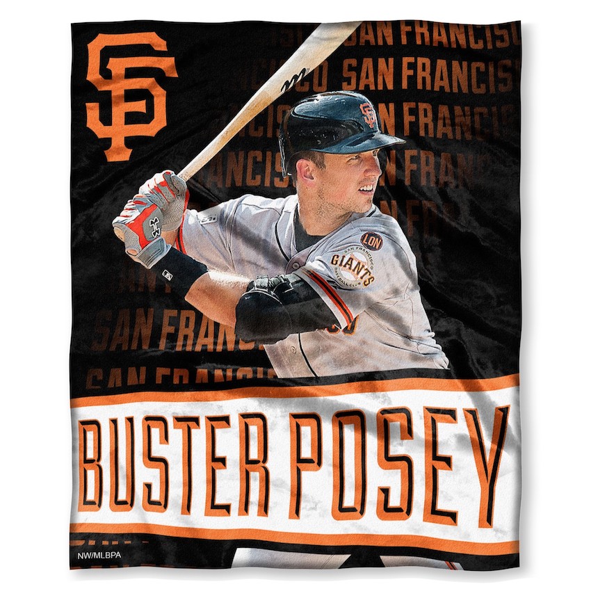 San Francisco Giants Buster Posey Silk Touch Throw Blanket 50 x 60