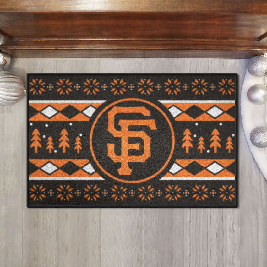 San Francisco Giants Holiday Sweater Themed 20 x 30 STARTER Floor Mat