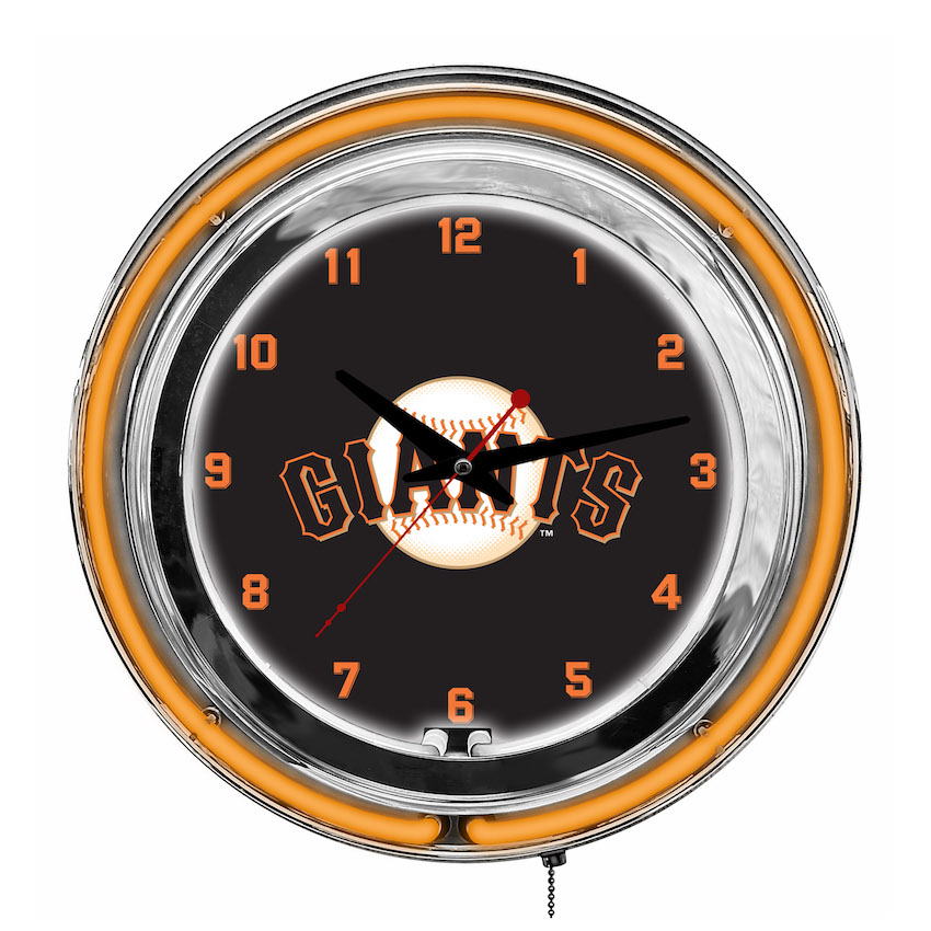 San Francisco Giants Chrome NEON Clock 14 inch