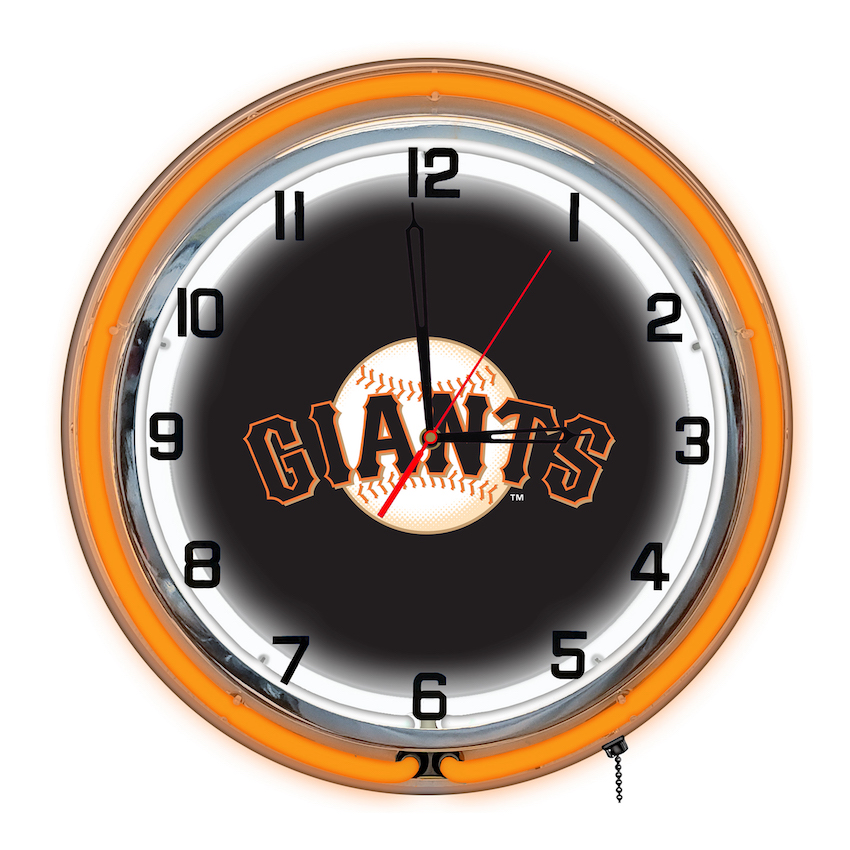 San Francisco Giants Chrome NEON Clock 18 inch