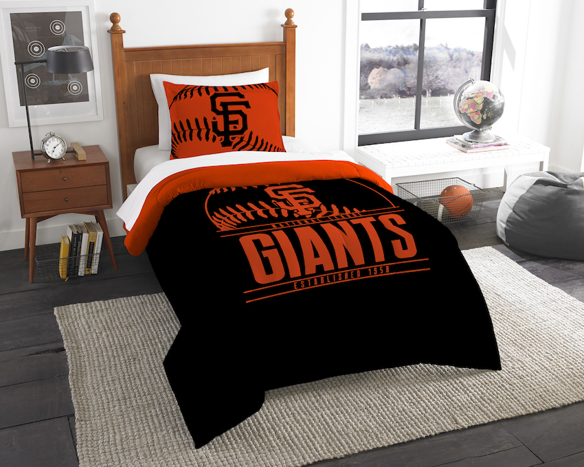 San Francisco Giants Twin Comforter Set with Sham