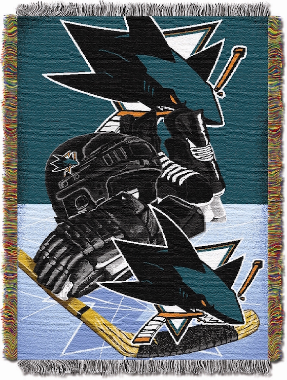 San Jose Sharks Home Ice Advantage Series Tapestry Blanket 48 x 60