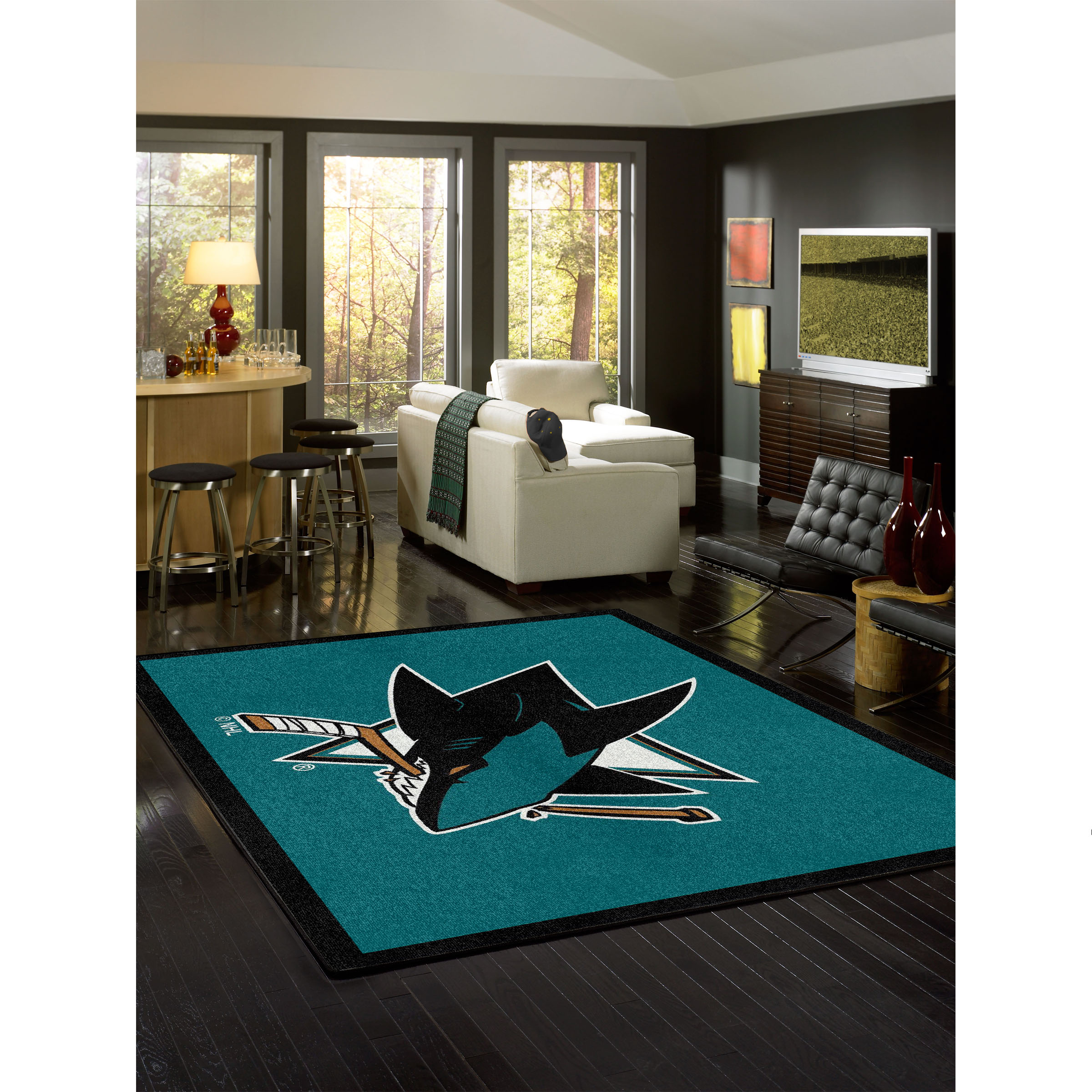 San Jose Sharks 4 X 6 SPIRIT Rug