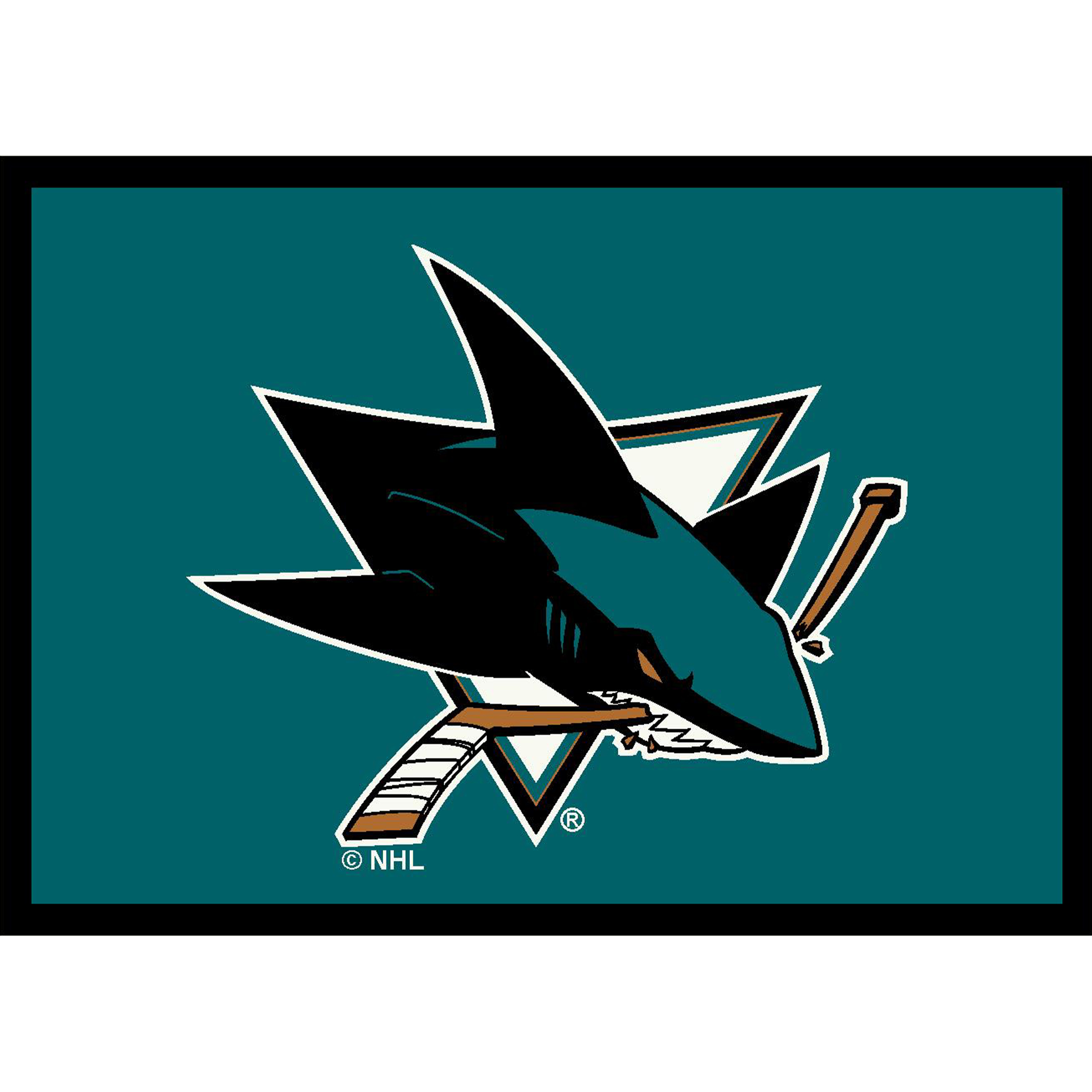 San Jose Sharks 4 X 6 SPIRIT Rug