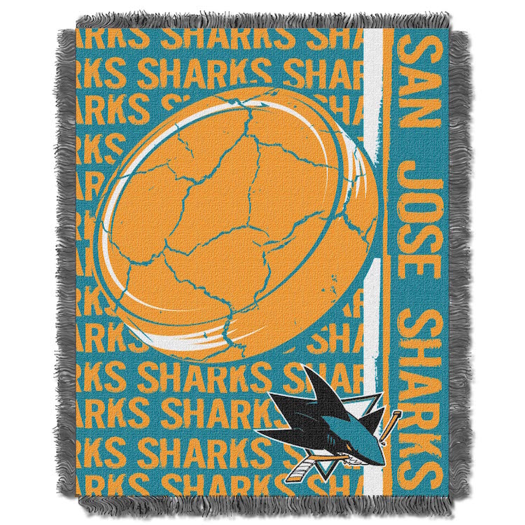 San Jose Sharks Double Play Tapestry Blanket 48 x 60