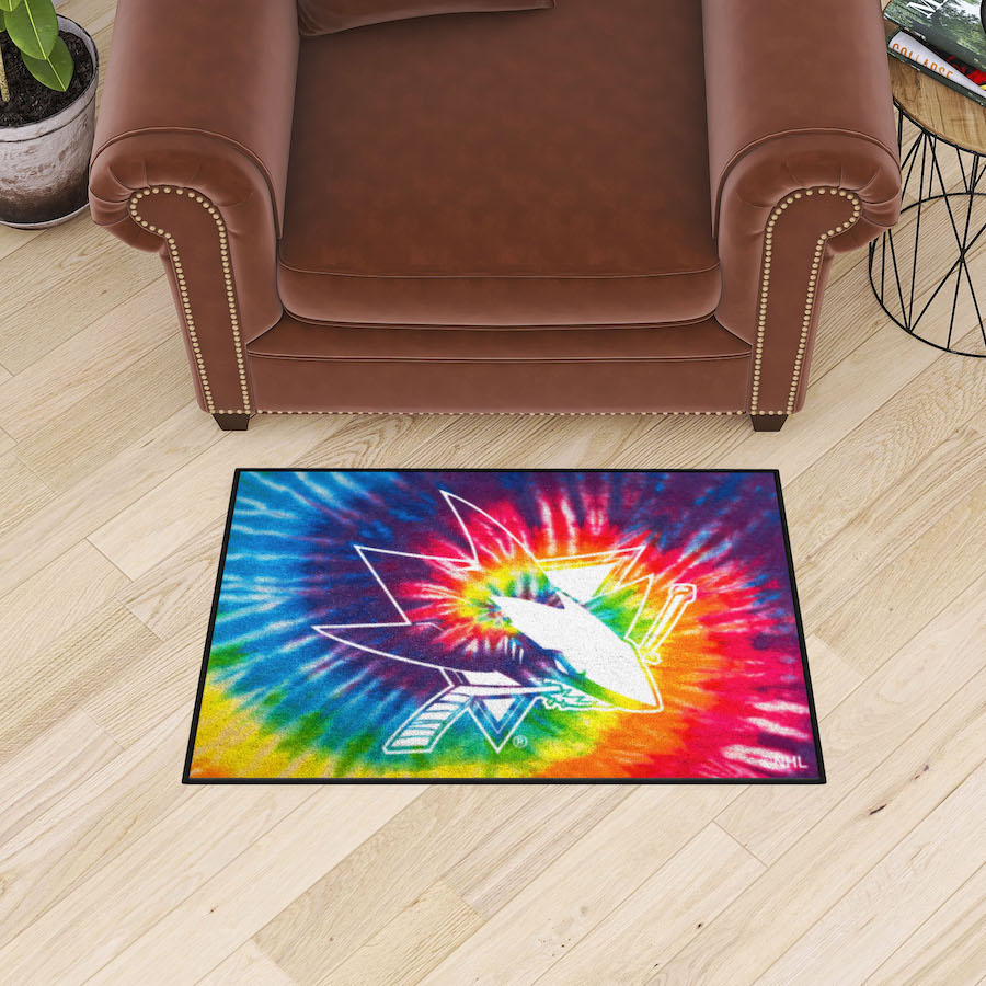 San Jose Sharks TIE-DIE 20 x 30 Starter Floor Mat