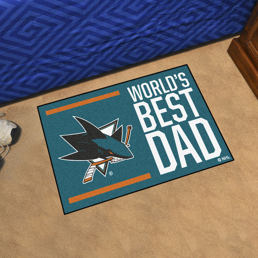 San Jose Sharks 20 x 30 WORLDS BEST DAD Floor Mat