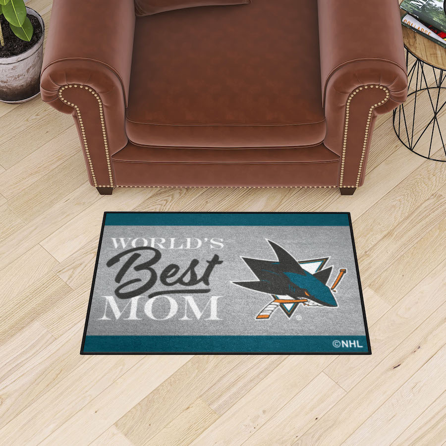 San Jose Sharks 20 x 30 WORLDS BEST MOM Floor Mat