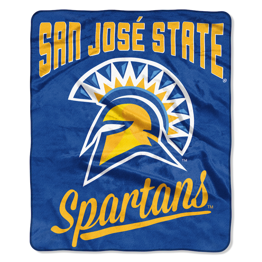 San Jose State Spartans Plush Fleece Raschel Blanket 50 x 60