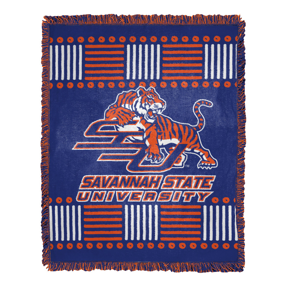 Savannah State Tigers HOMAGE Jacquard Throw Blanket 48 x 60