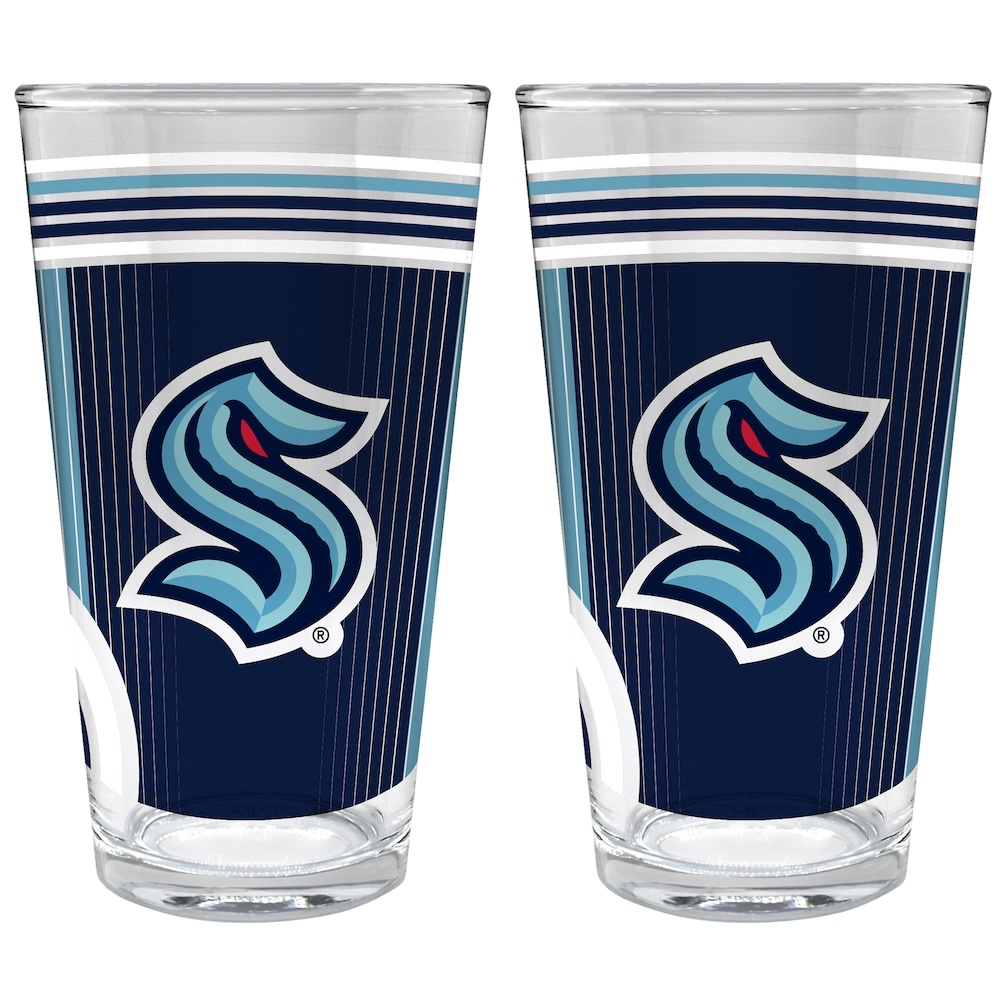 Seattle Kraken COOL VIBES 2 pc Pint Glass Set