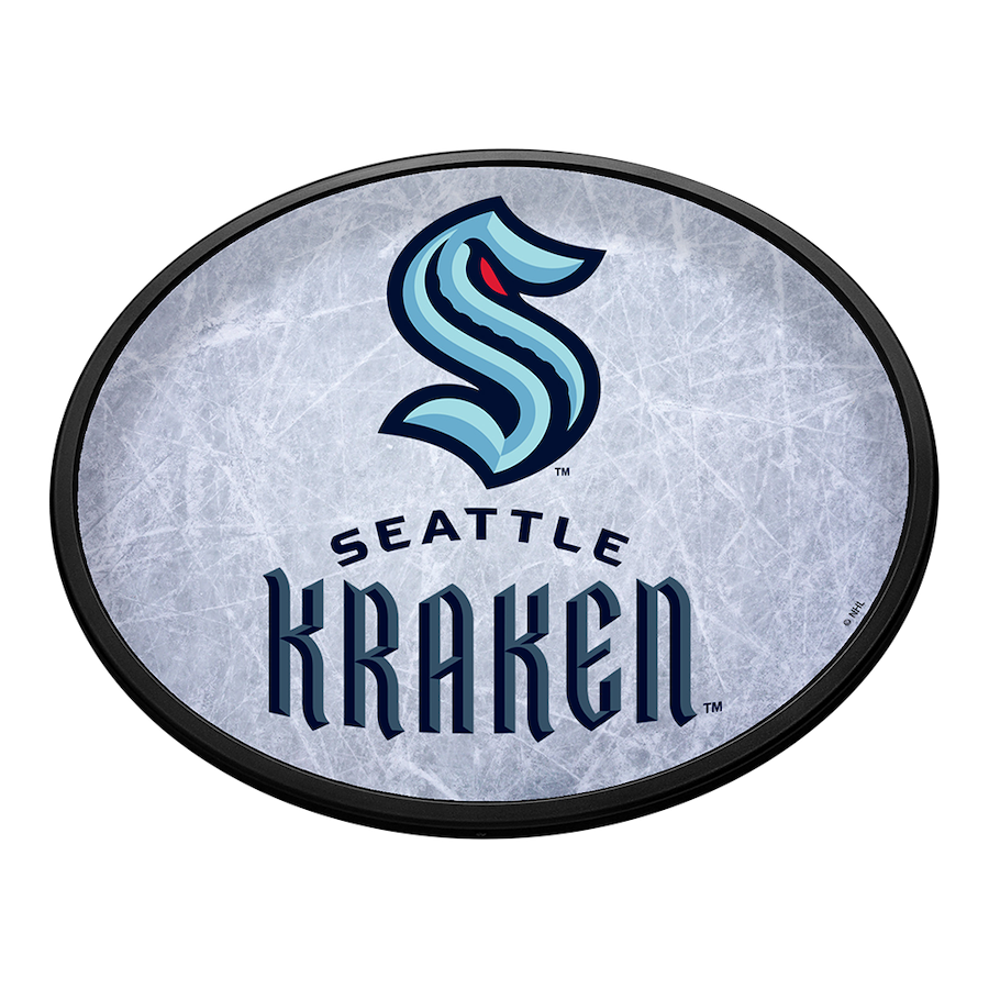 Seattle Kraken Slimline Oval LED Wall Sign ~ ICE RINK