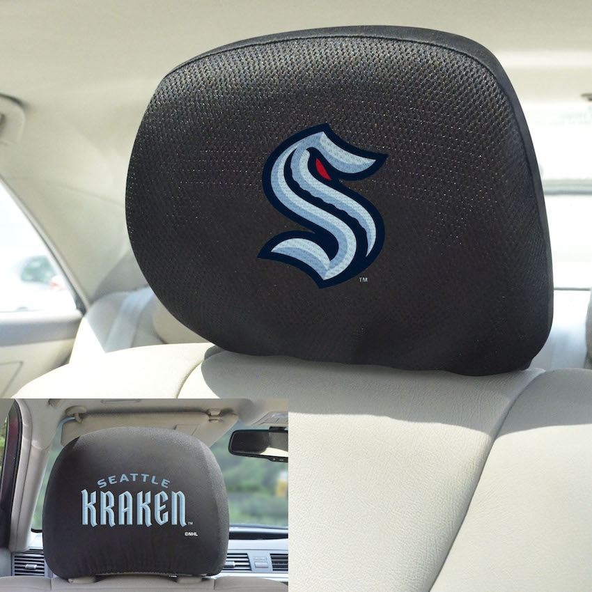 Seattle Kraken Head Rest Covers