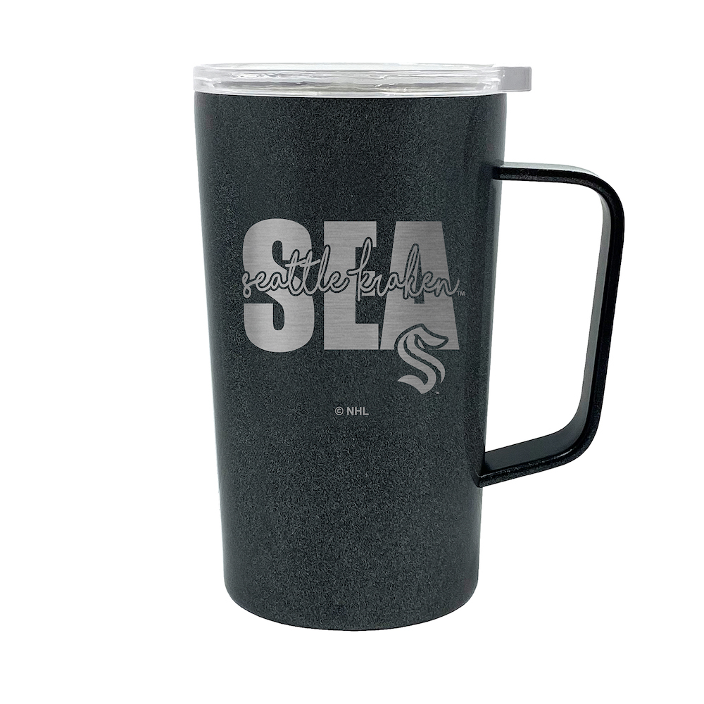 Seattle Kraken 18 oz HUSTLE Travel Mug - ONYX