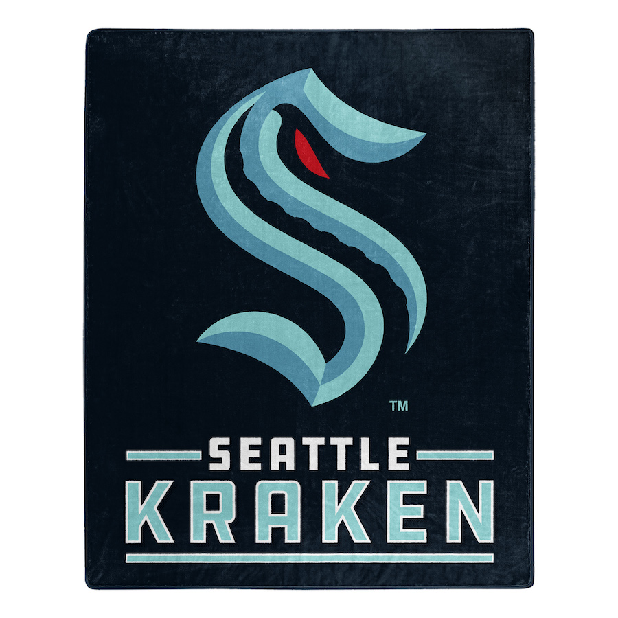 Seattle Kraken Plush Fleece Raschel Blanket 50 x 60