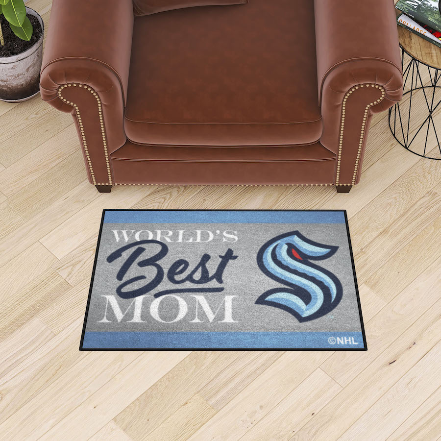 Seattle Kraken 20 x 30 WORLDS BEST MOM Floor Mat