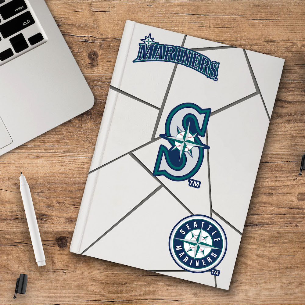Seattle Mariners Team Logo Decal 3 Pack