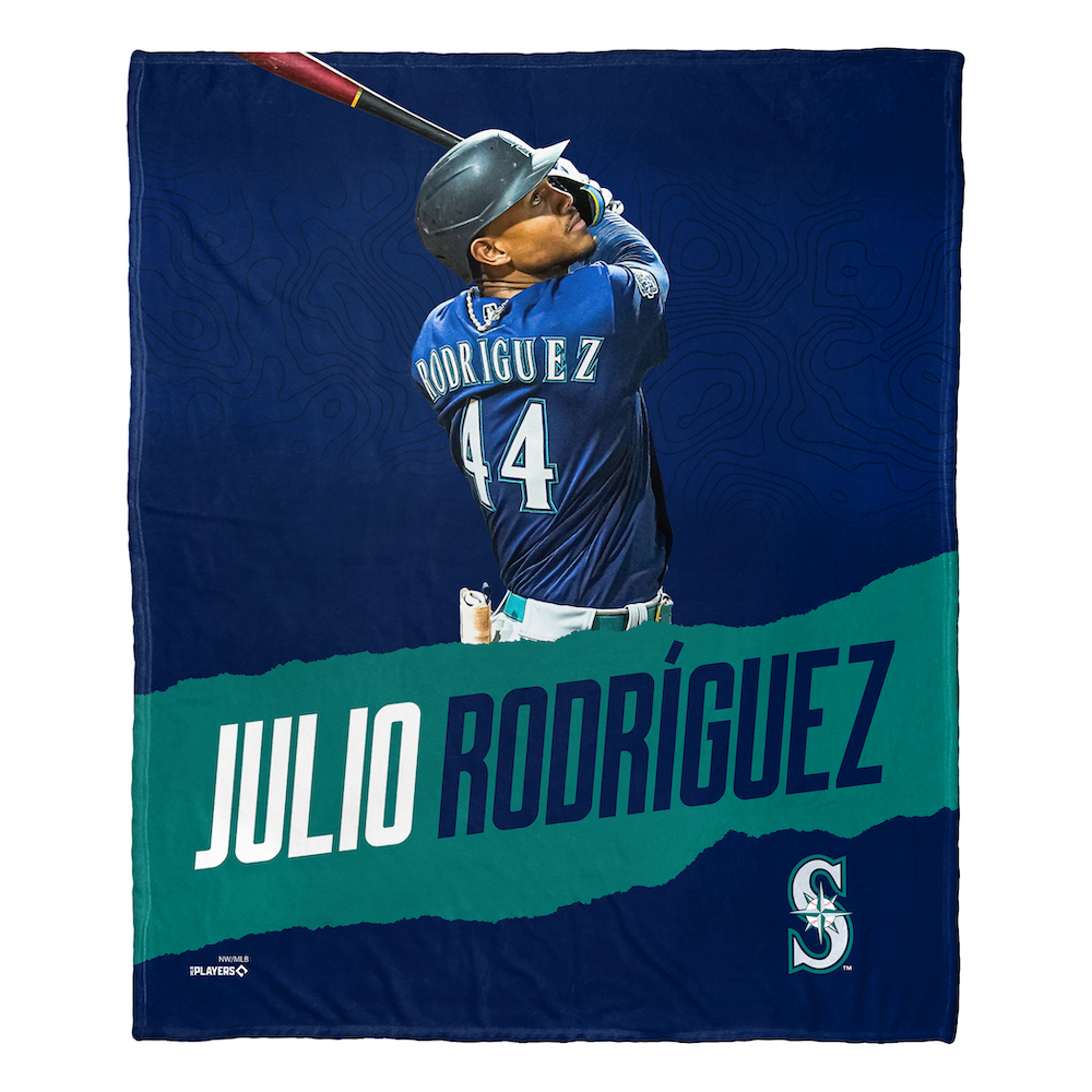 Seattle Mariners Julio Rodriguez Silk Touch Throw Blanket 50 x 60 inch