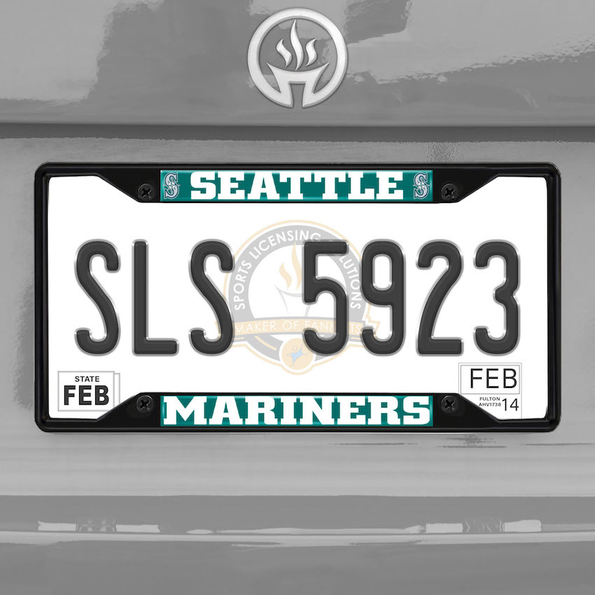 Seattle Mariners Black License Plate Frame