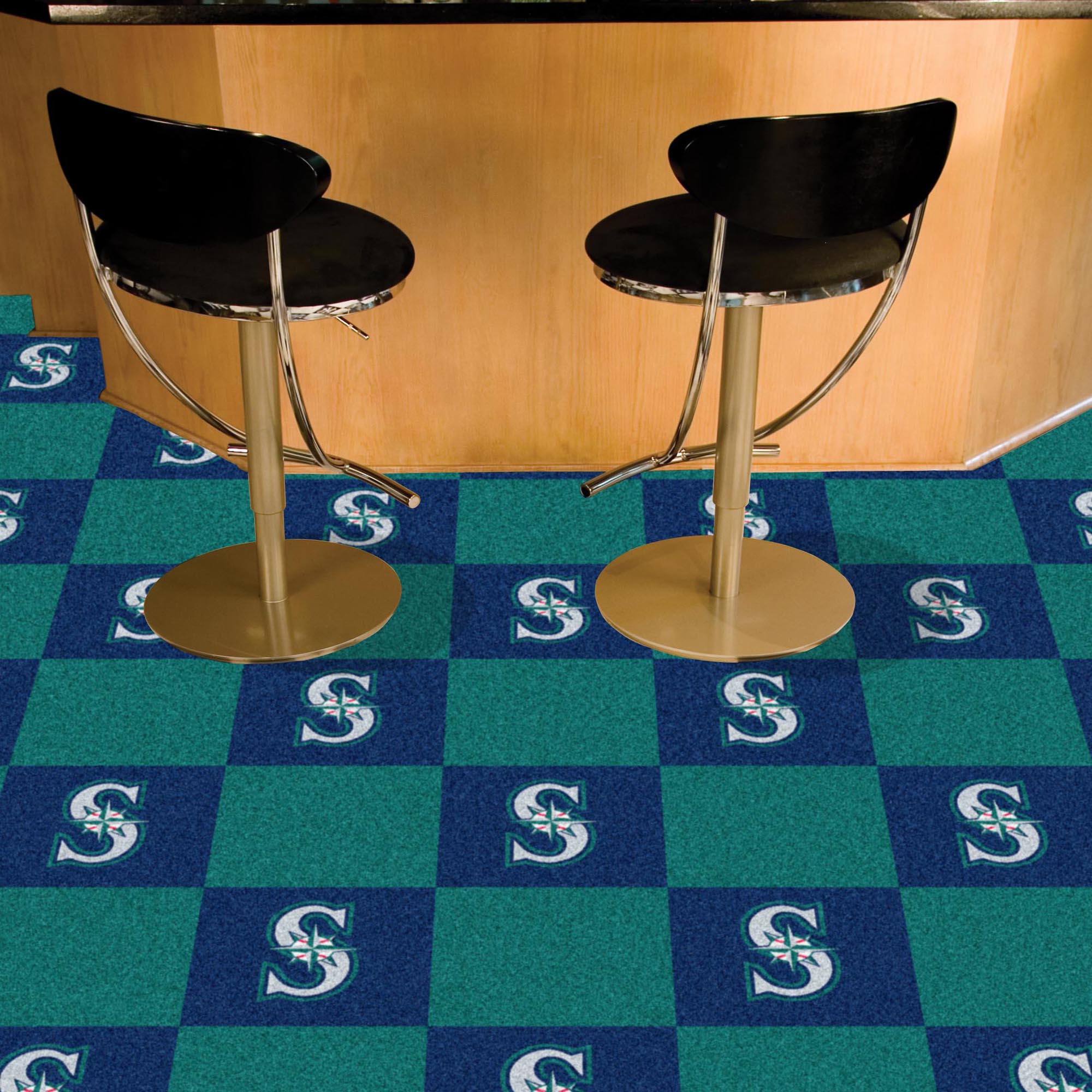 Seattle Mariners Carpet Tiles 18x18 in.