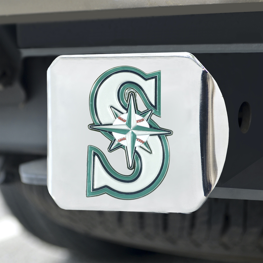 Seattle Mariners Color Chrome Trailer Hitch Cover