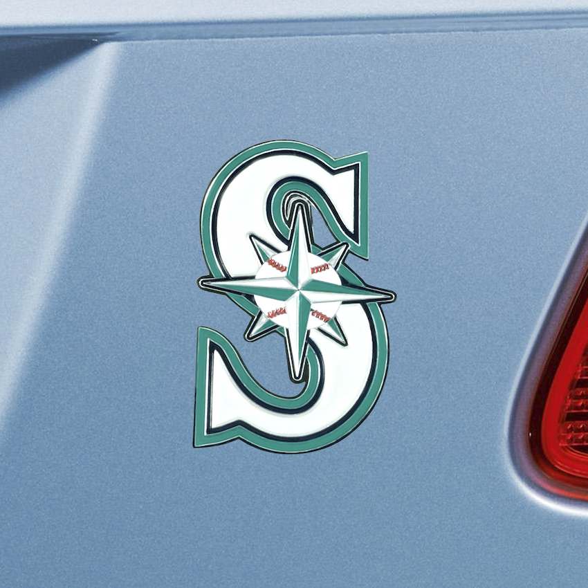 Seattle Mariners Color Metal Auto Emblem