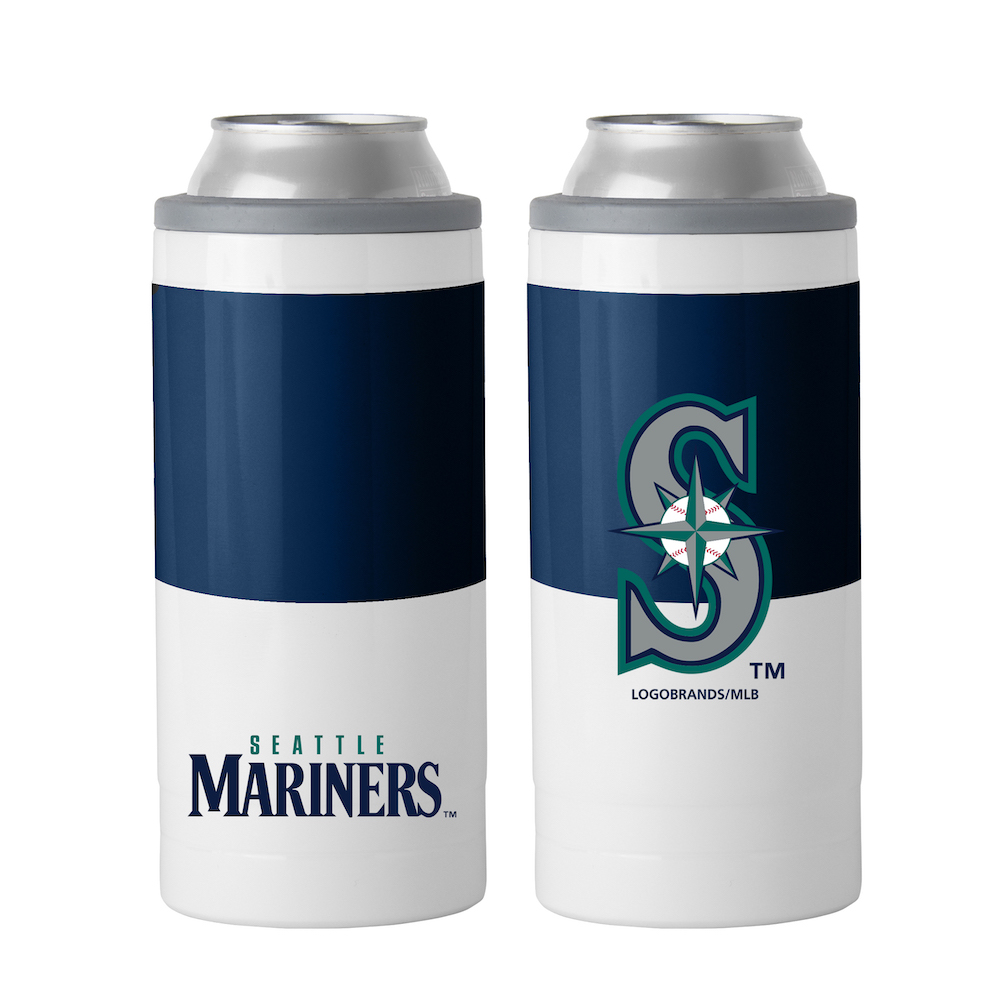 Seattle Mariners Colorblock 12 oz. Slim Can Coolie