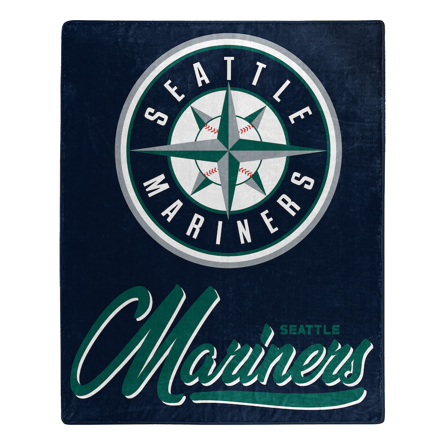 Seattle Mariners Plush Fleece Raschel Blanket 50 x 60