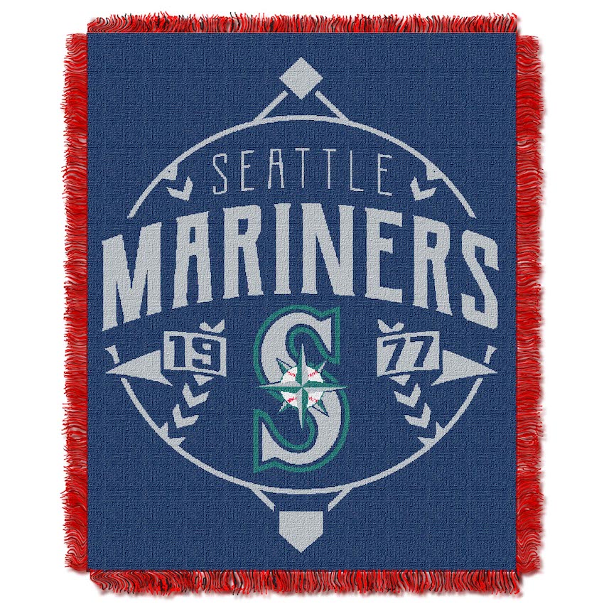 Seattle Mariners MLB Double Play Tapestry Blanket 48 x 60
