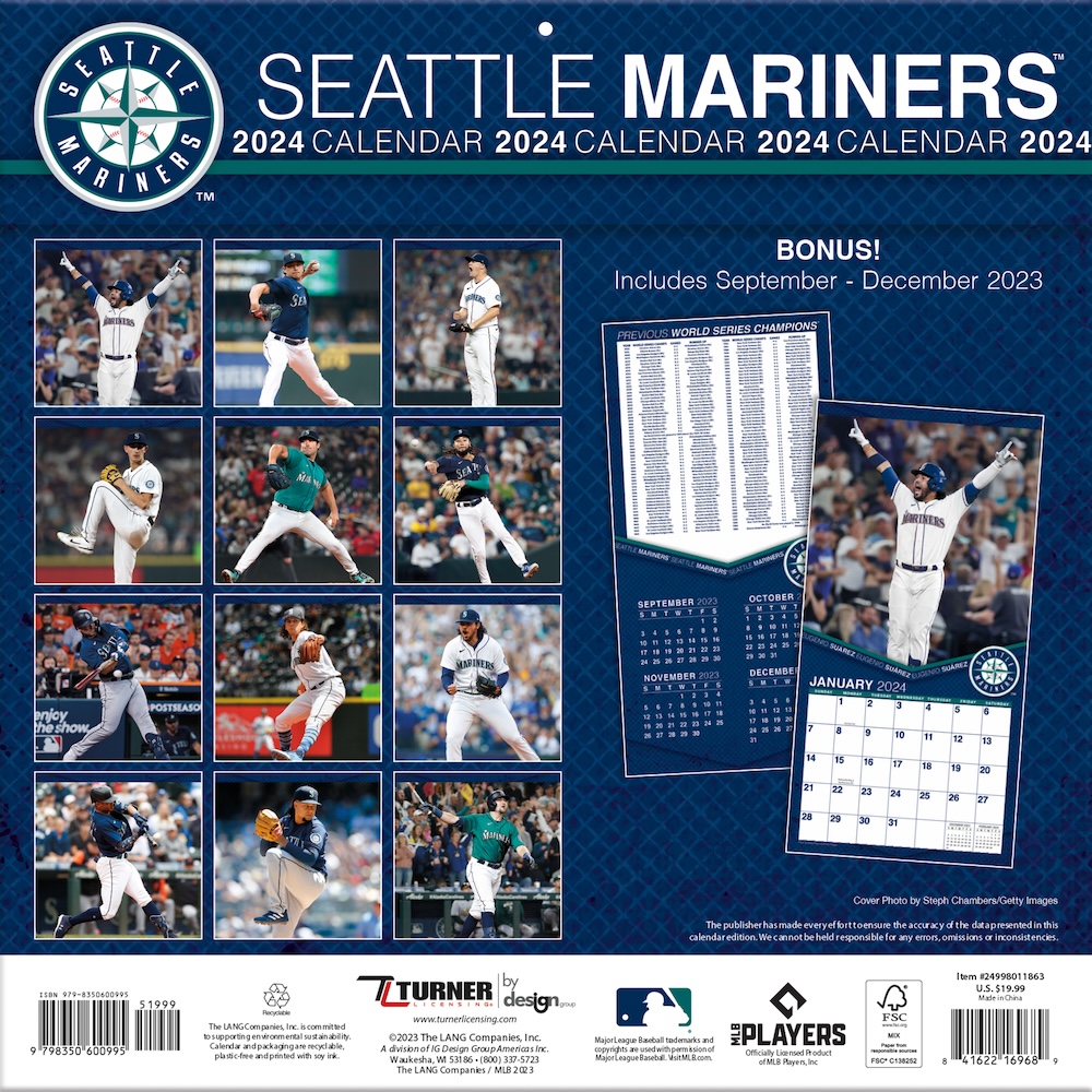 Seattle Mariners 2019 Wall Calendar - Buy at KHC Sports