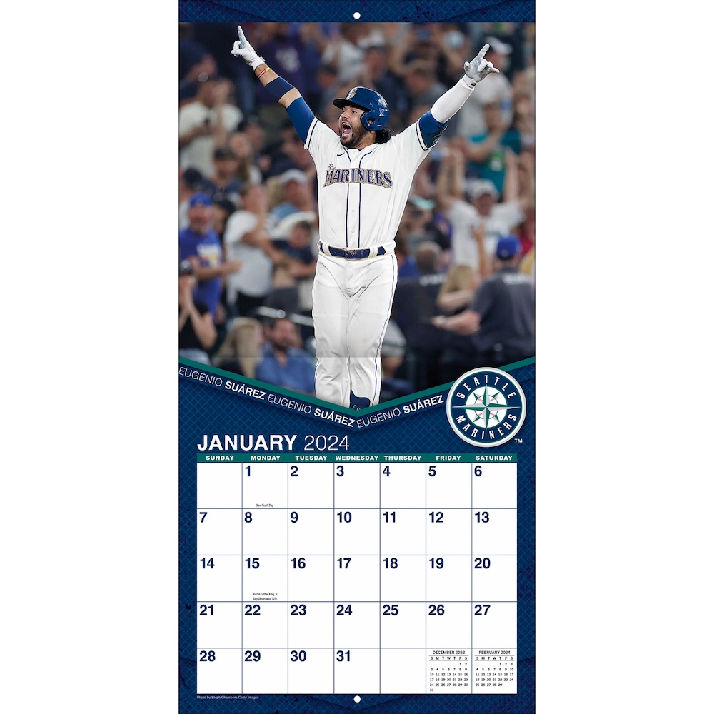 Seattle Mariners 2025 MLB Team Wall Calendar