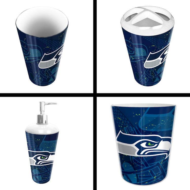 Seattle Seahawks 4 Piece Bathroom Accessory Set