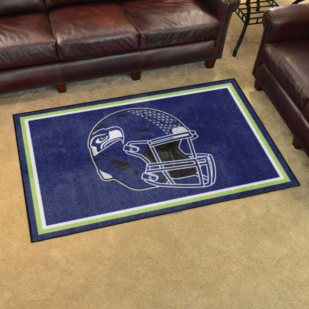 Seattle Seahawks 4x6 Area Rug - Helmet Logo