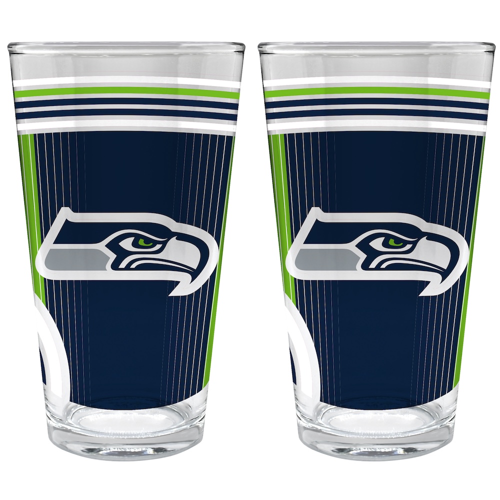 Seattle Seahawks COOL VIBES 2 pc Pint Glass Set