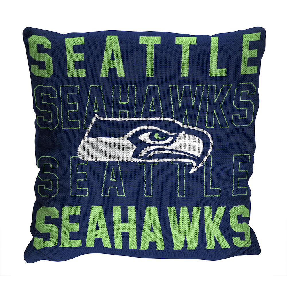 Seattle Seahawks Stacked 20 x 20 Woven Pillow