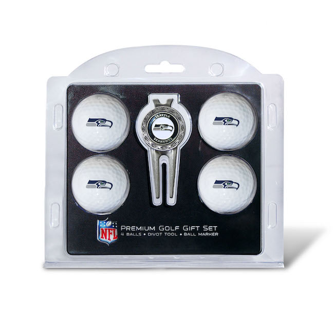 Seattle Seahawks 4 Golf Ball and Divot Tool Set