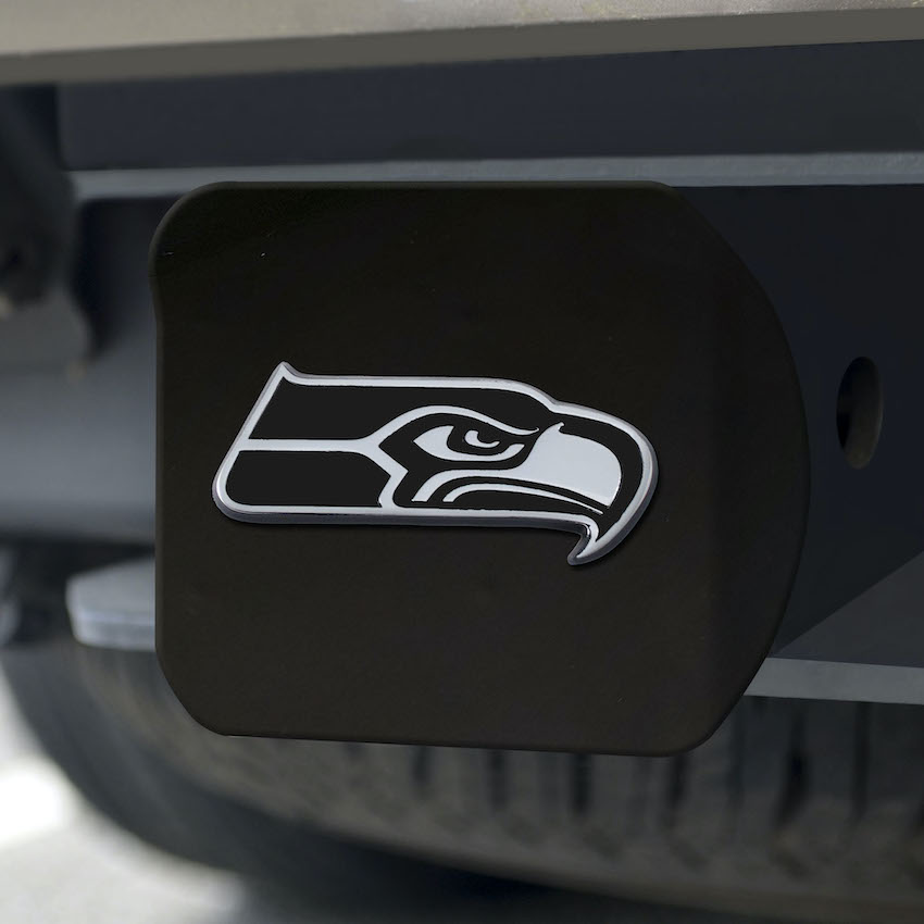 Seattle Seahawks BLACK Trailer Hitch Cover