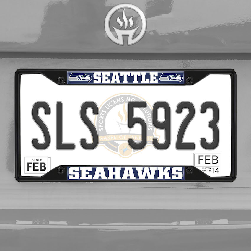 Seattle Seahawks Black License Plate Frame